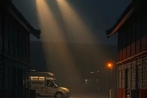 《蓝色候车厅》空荡候车厅与蓝色座椅封面画面